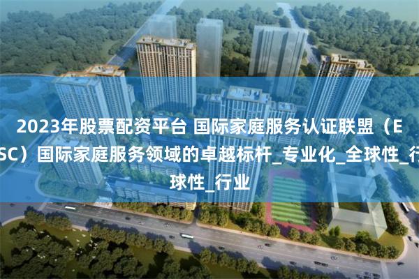 2023年股票配资平台 国际家庭服务认证联盟（EFCSC）国际家庭服务领域的卓越标杆_专业化_全球性_行业