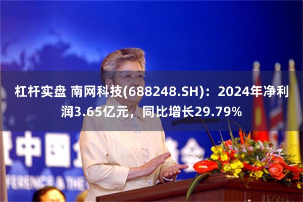 杠杆实盘 南网科技(688248.SH)：2024年净利润3.65亿元，同比增长29.79%