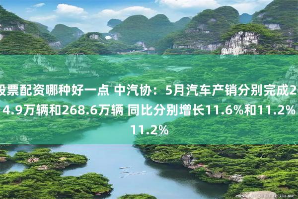 股票配资哪种好一点 中汽协：5月汽车产销分别完成264.9万辆和268.6万辆 同比分别增长11.6%和11.2%